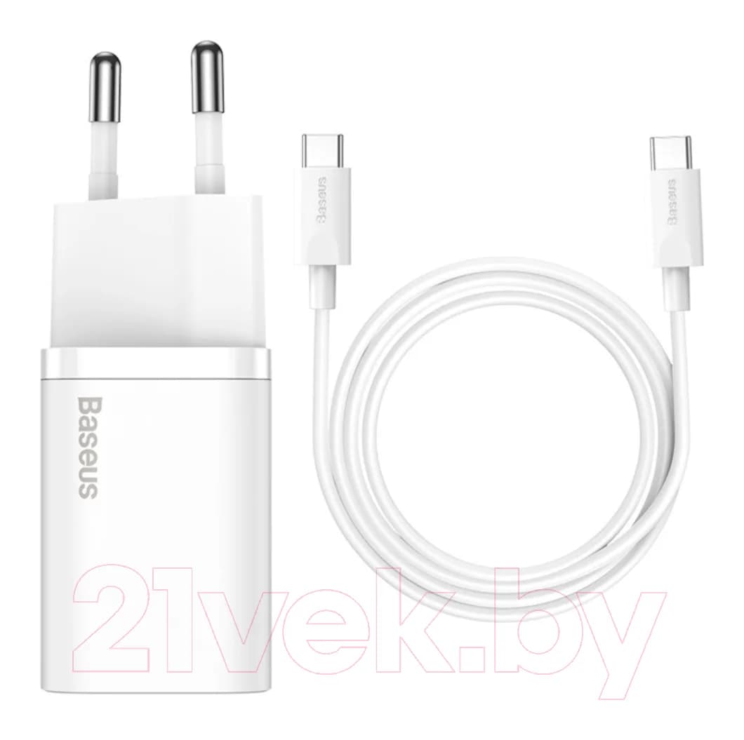 Зарядное устройство сетевое Baseus Super Si 1C Sets 25W / TZCCSUP-L02 (белый)