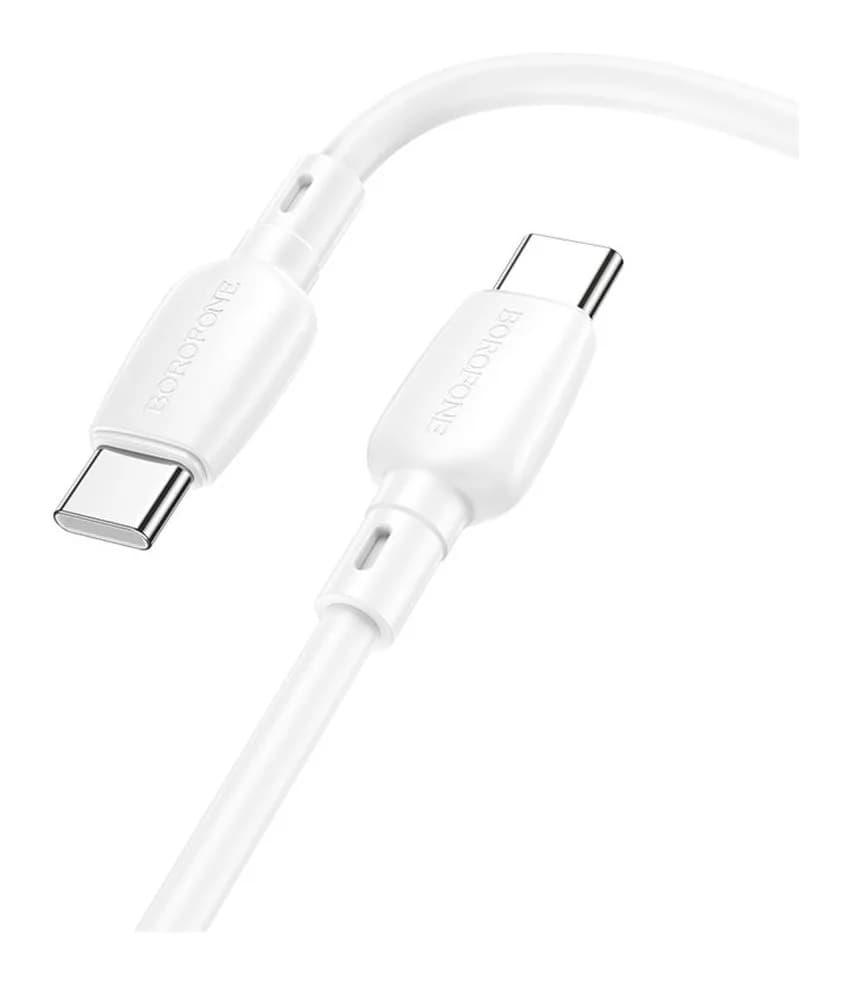 Зарядный кабель Borofone BX93 Type-C to Type-C 60W (белый)