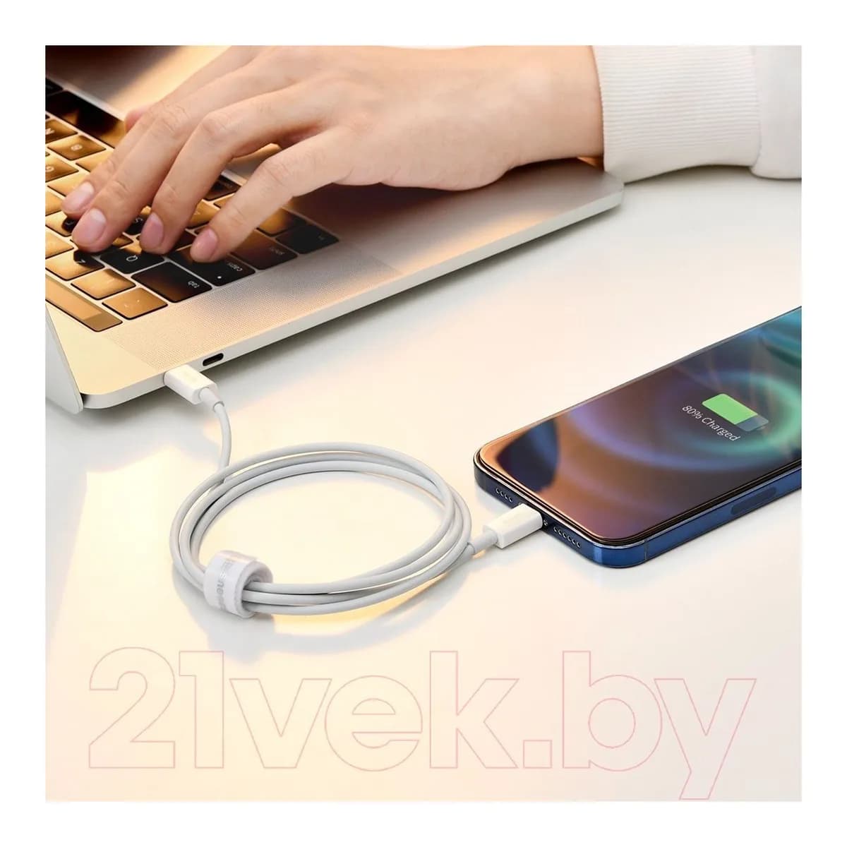 Зарядный кабель Baseus Superior Type-C To Lightning / CATLYS-A02 (1м, белый)