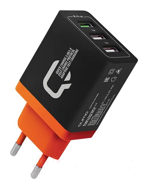 Адаптер питания сетевой Qumo Charger 0019 / Q24350 (черный)