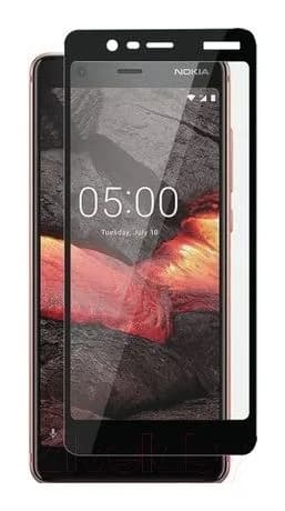 Защитное стекло для телефона Case Full Screen для Nokia 5.1 (черный глянец)