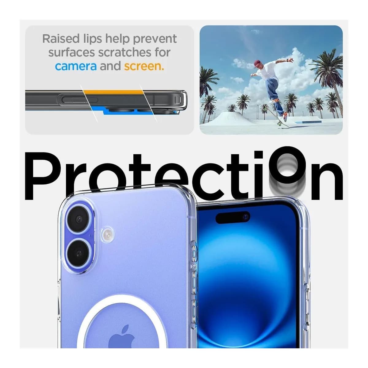 Чехол-накладка Spigen Liquid Crystal Mag Magsafe для iPhone 16 / ACS08390 (Clear)