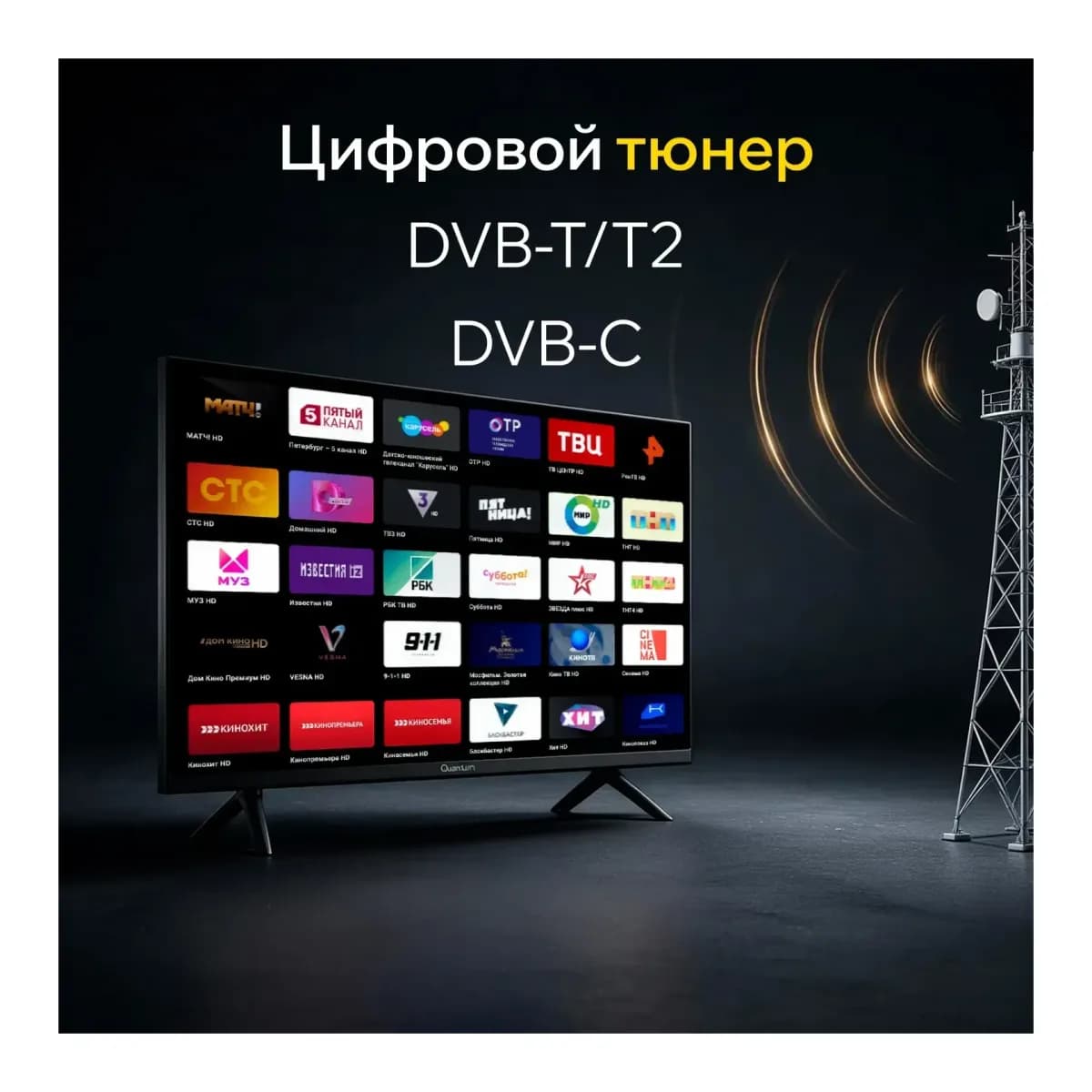 Телевизор QUANTUM 24" 24H5BQ