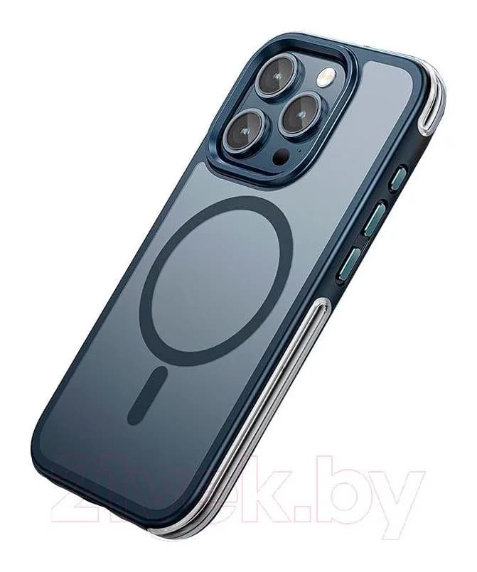 Чехол-накладка Hoco AS5 для iPhone 15 Pro Max магнитный противоударный (синий)