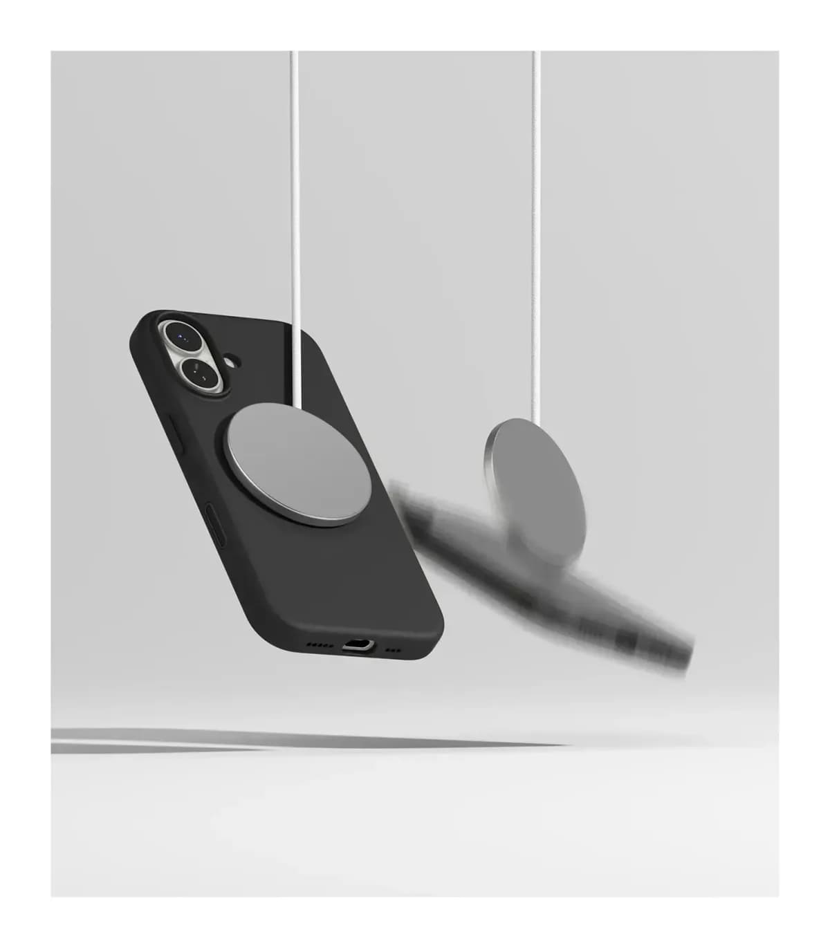 Чехол-накладка Ringke Silicone Magnetic для iPhone 17 (Black)