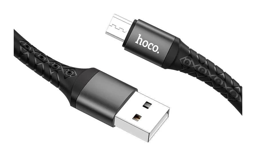 Зарядный кабель Hoco DU19 Micro (1м, черный)