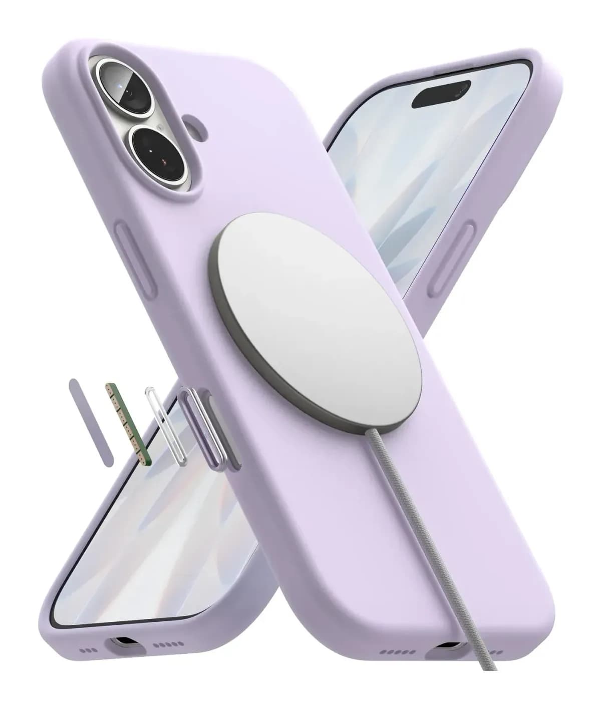 Чехол-накладка Ringke Silicone Magnetic для iPhone 17 (Light Purple)