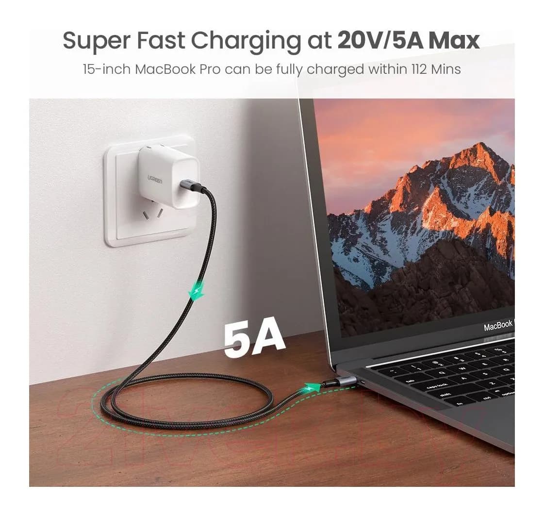 Зарядный кабель Ugreen US316 / 70427 (1м, черный)