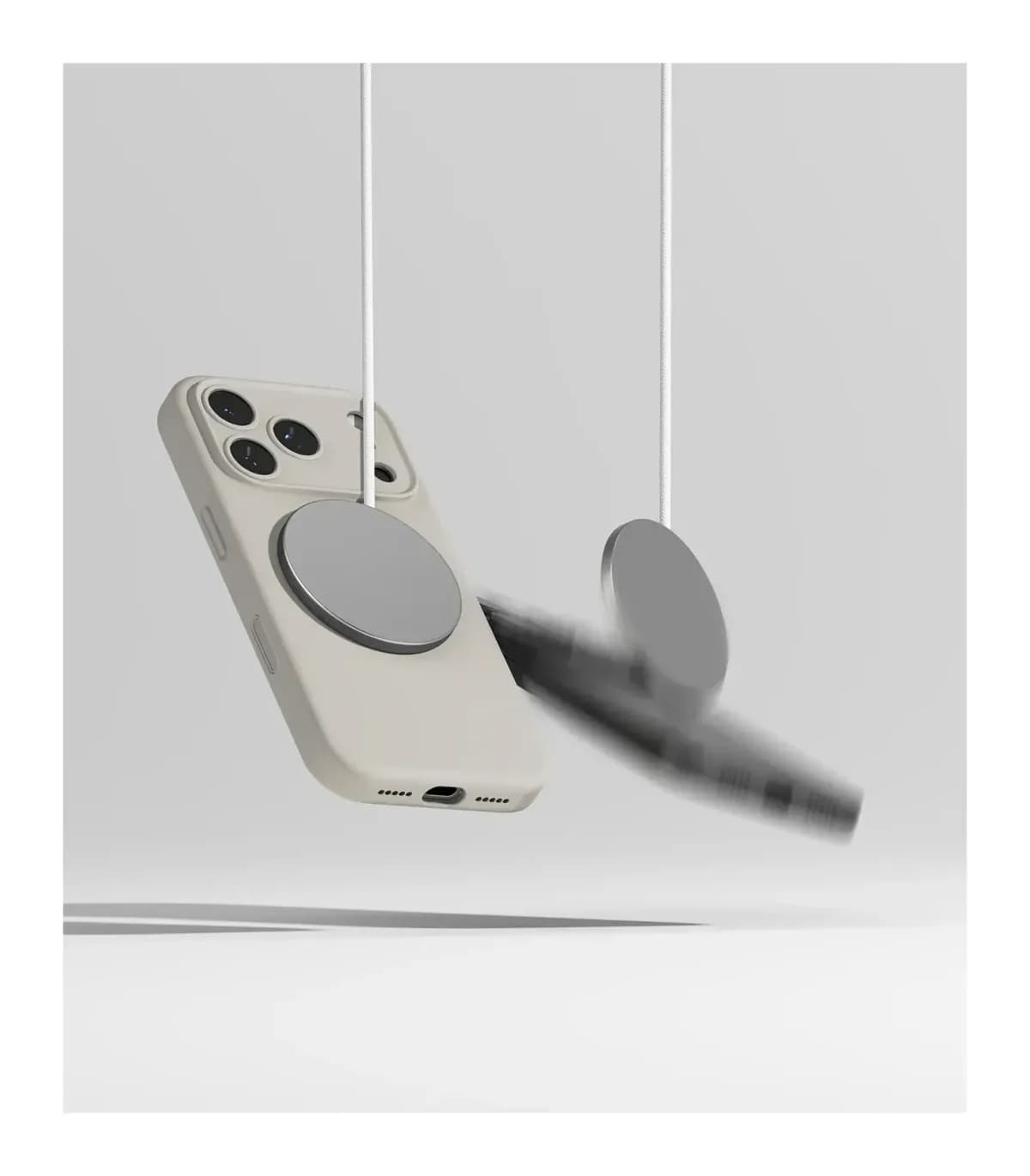 Чехол-накладка Ringke Silicone Magnetic для iPhone 17 Pro (Stone)