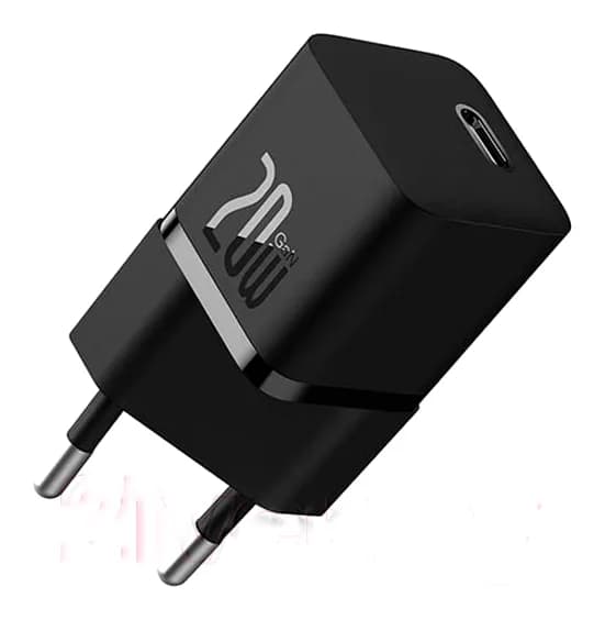 Адаптер питания сетевой Baseus GaN5 Fast Charger Mini 1C 20W EU / CCGN050101 (черный)
