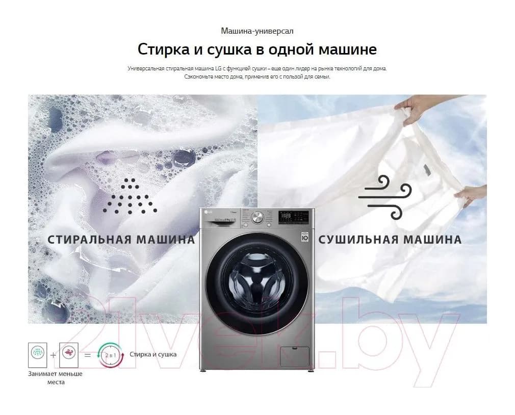 Стирально-сушильная машина LG F4V5VG2S