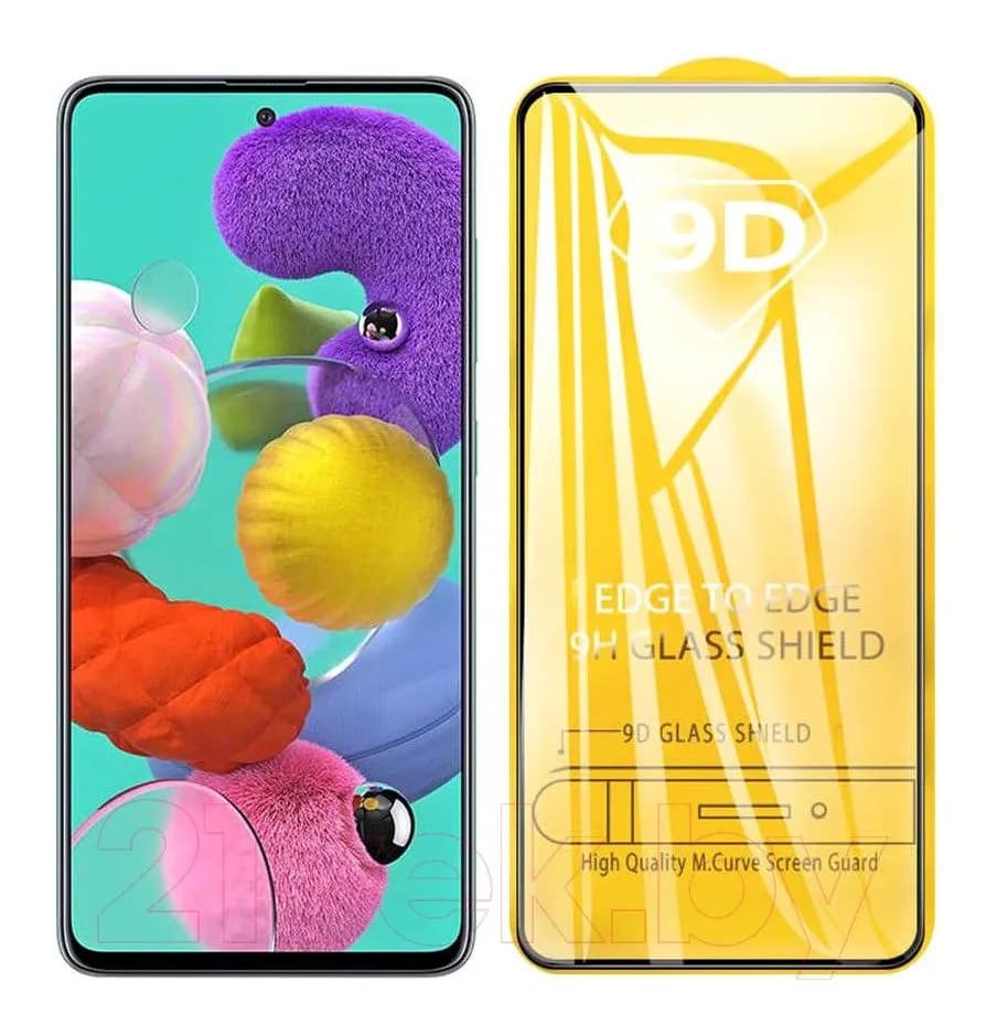 Защитное стекло для телефона Bingo Full Silkprint для Galaxy A51 (черный)
