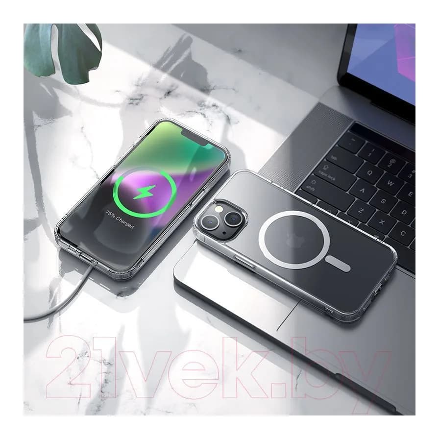 Чехол-накладка Hoco Магнитный для iPhone 14 Pro Max (прозрачный)