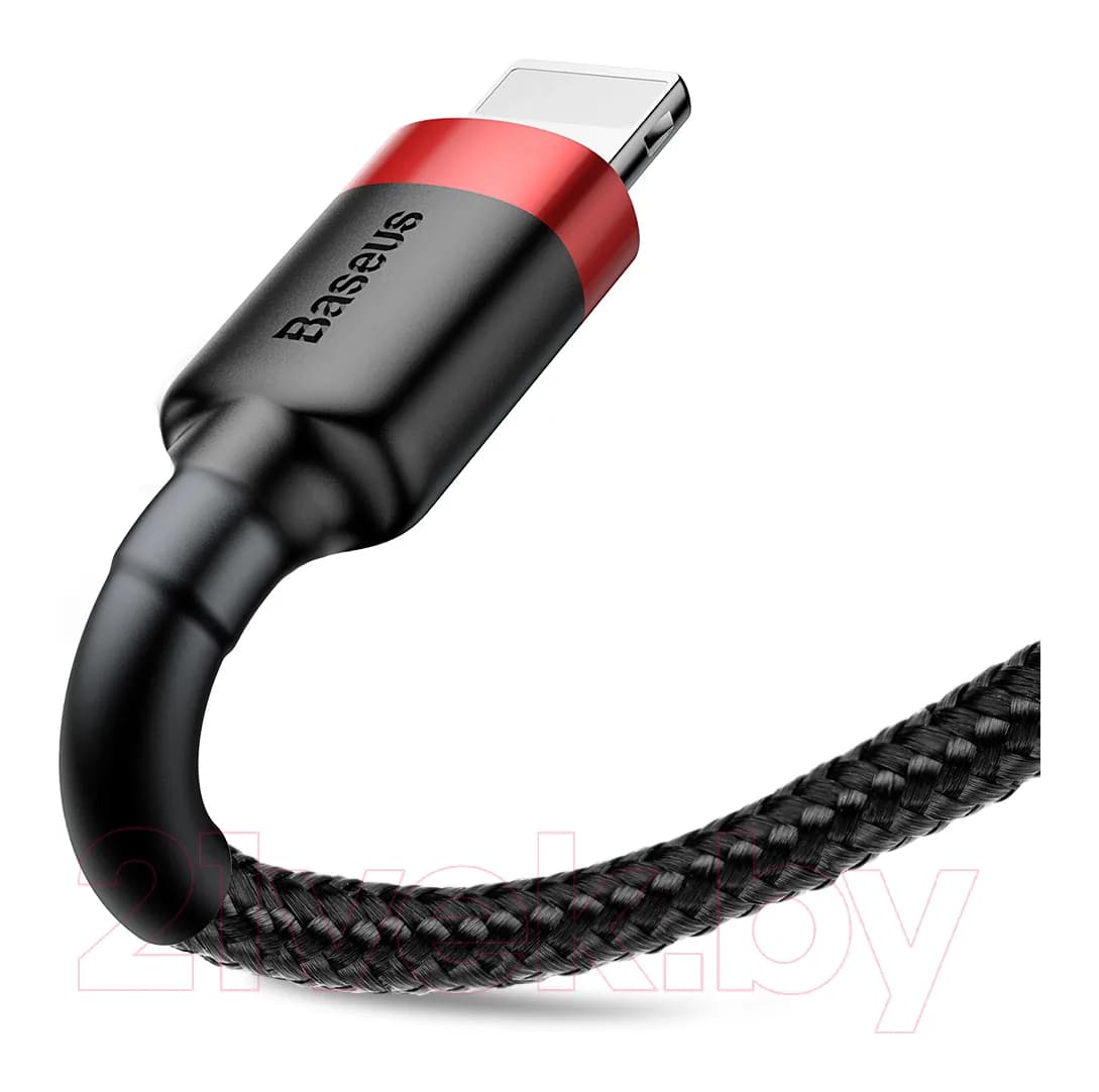 Зарядный кабель Baseus Cafule Lightning 2.4A / CALKLF-B19 (1м, красный/черный)