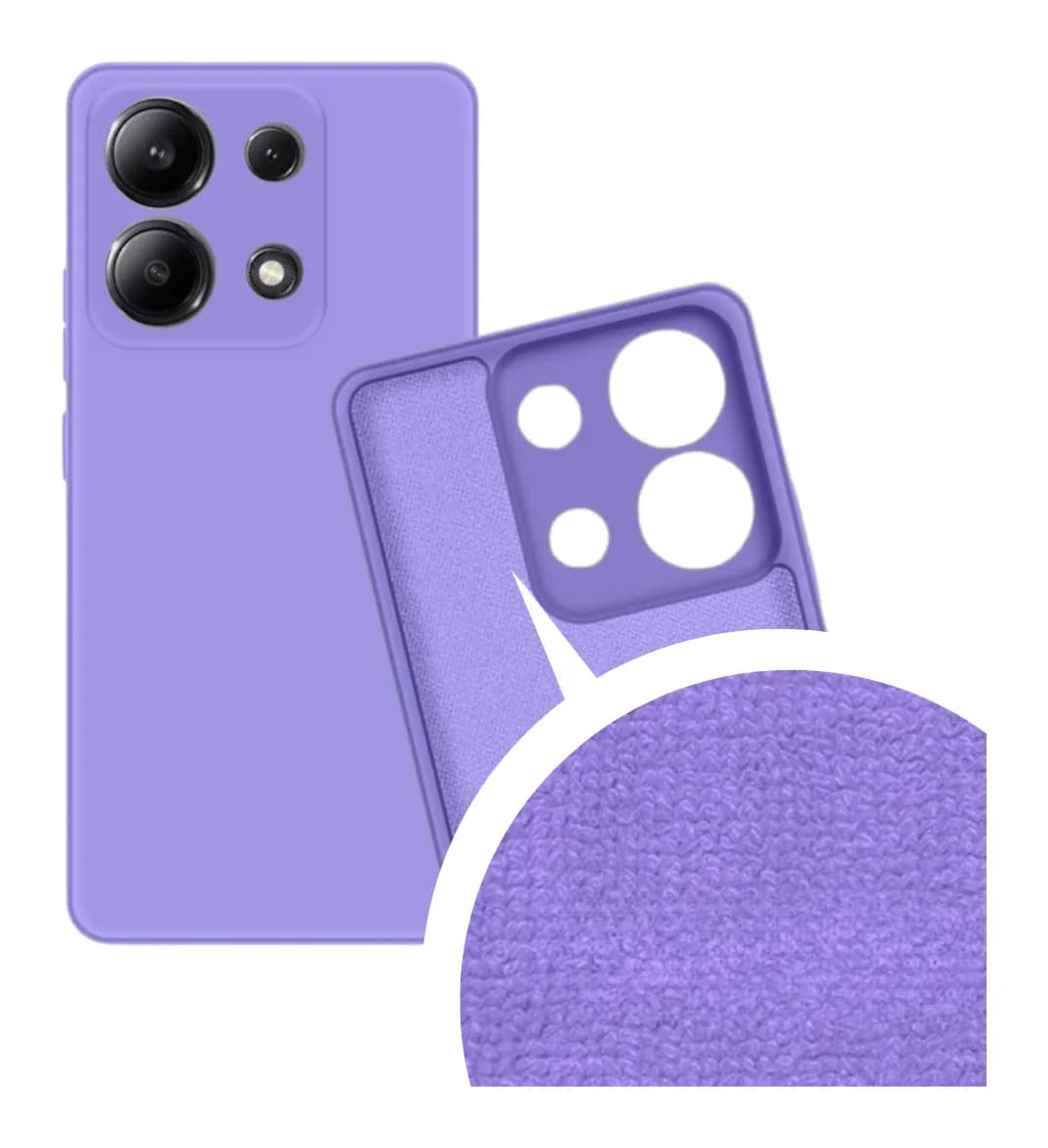 Чехол-накладка Bingo Liquid TPU для Redmi Note 13 4G (фиолетовый)