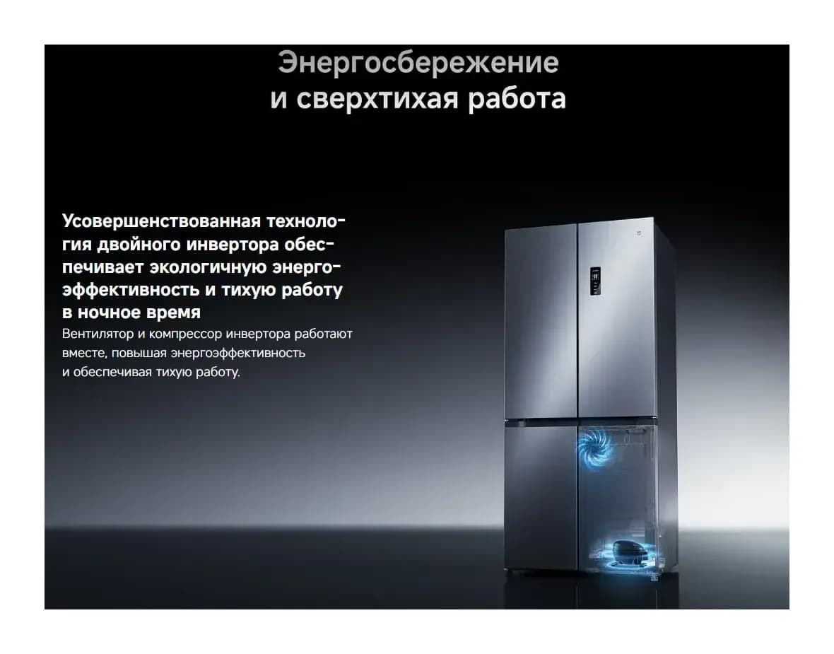 Холодильник с морозильником Xiaomi Mijia Refrigerator Cross Door 451L