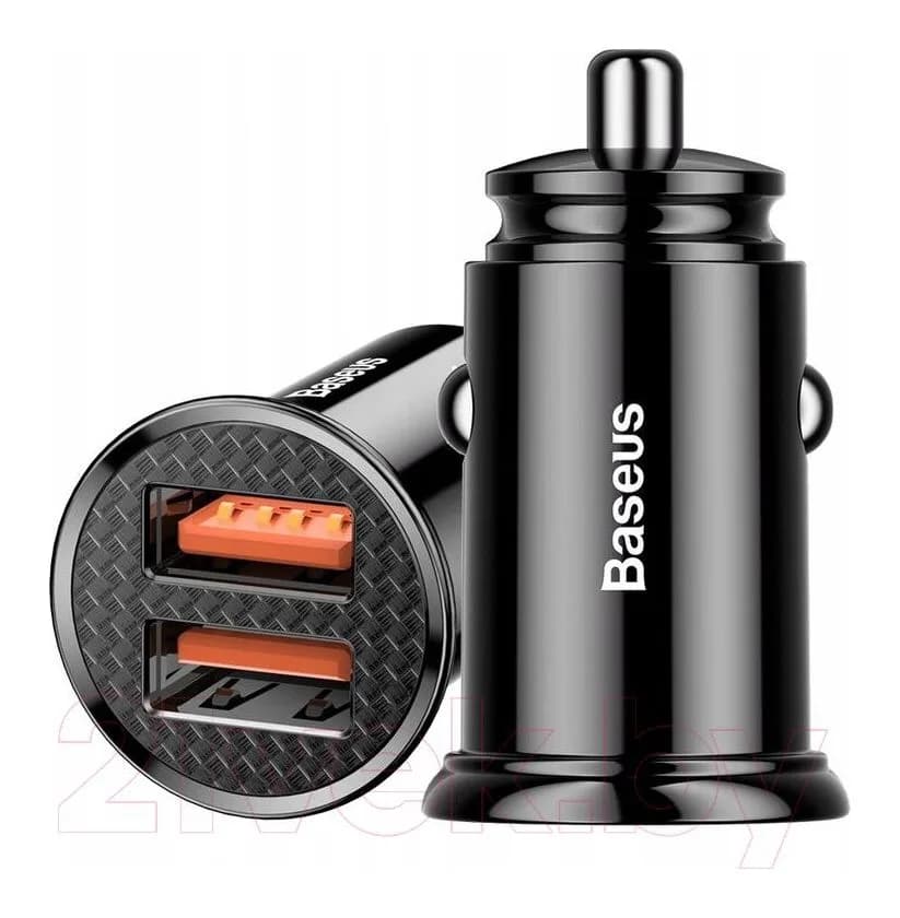 Автомобильное зарядное устройство Baseus Circular Plastic / CCALL-YD01 (черный)