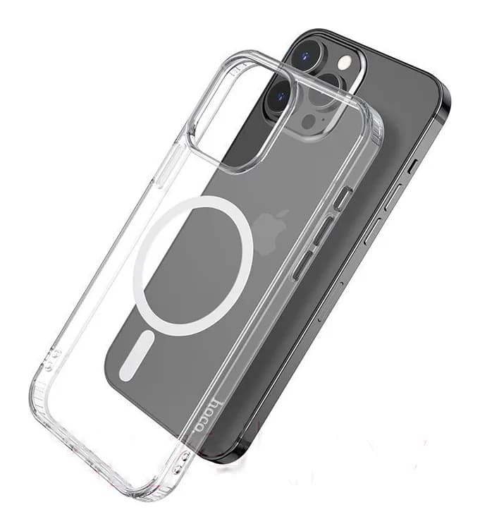 Чехол-накладка Hoco Магнитный для iPhone 13 Pro Max (прозрачный)
