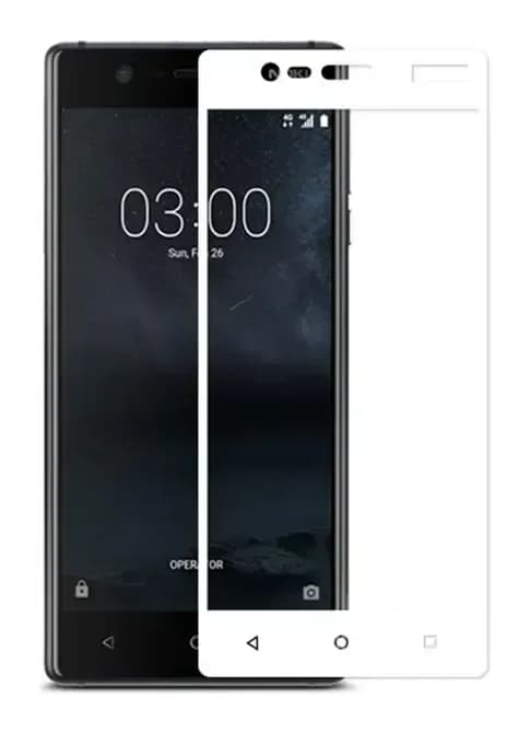 Защитное стекло для телефона Case Full Screen для Nokia 3 (белый/глянец)