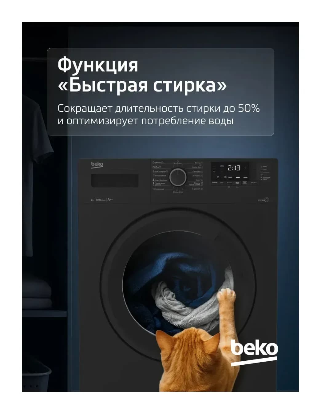 Стиральная машина Beko WSRE6512ZAA