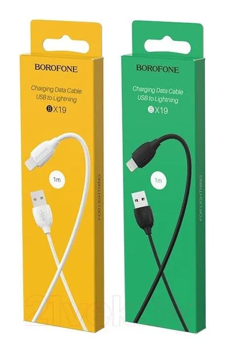 Зарядный кабель Borofone BX19 USB Lightning (1м, черный)