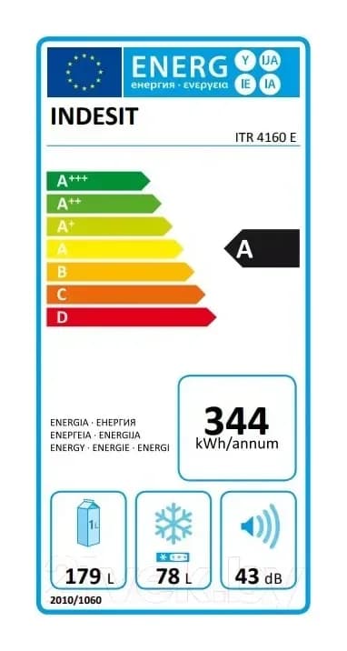 Холодильник с морозильником Indesit ITR 4160 E