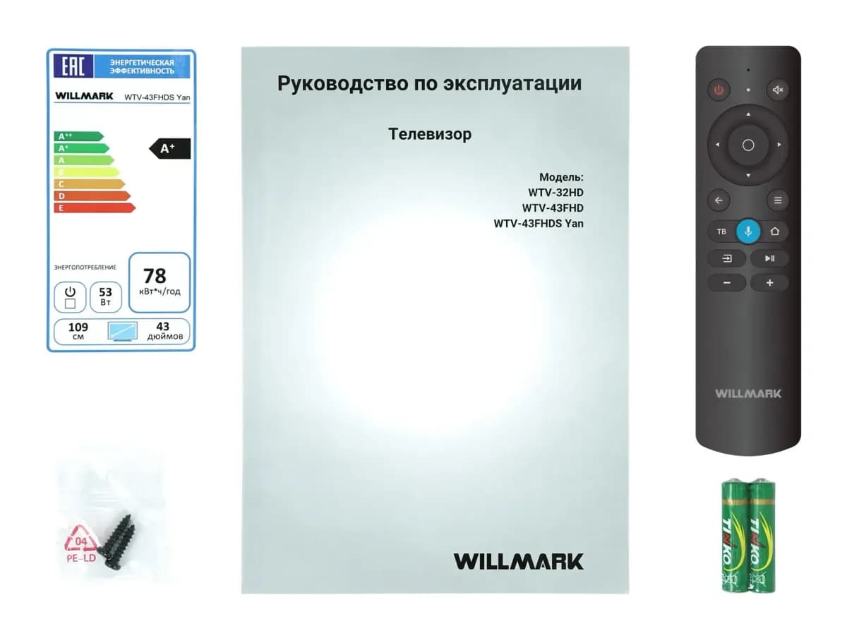 Телевизор Willmark 43" WTV-43FHDS Yan