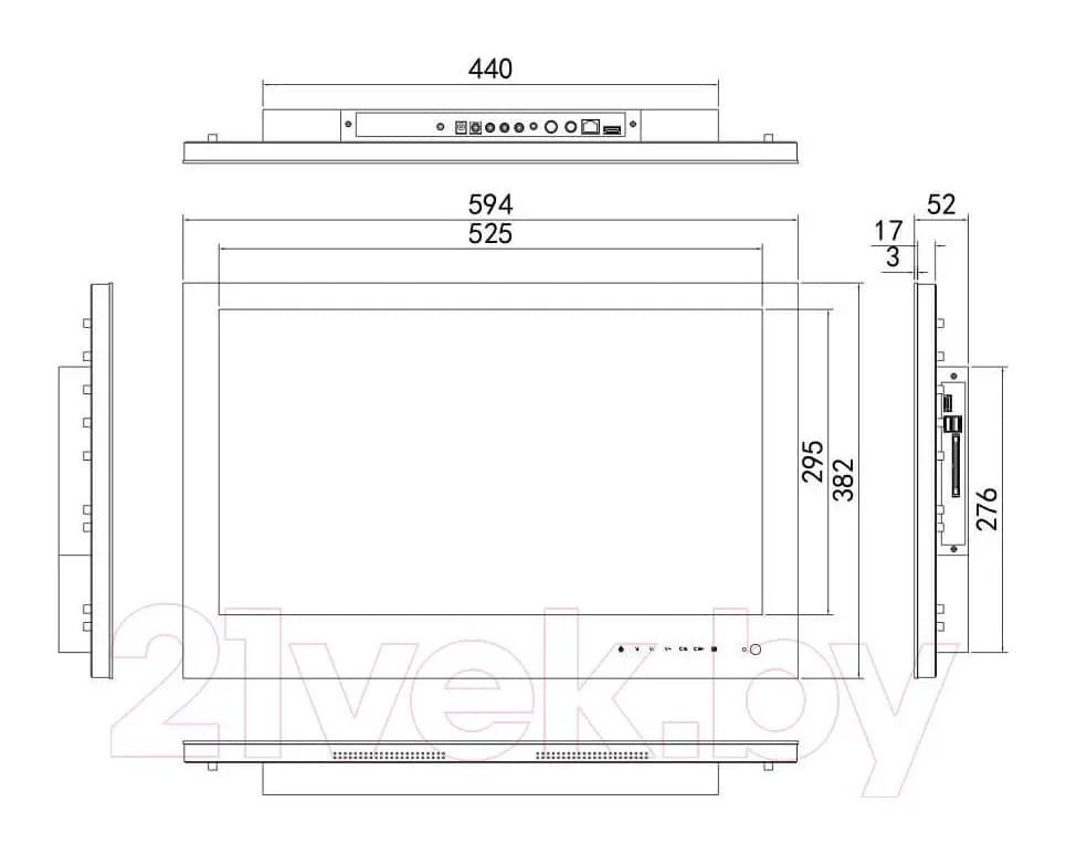 Телевизор Avel AVS2404BM (черная рамка)