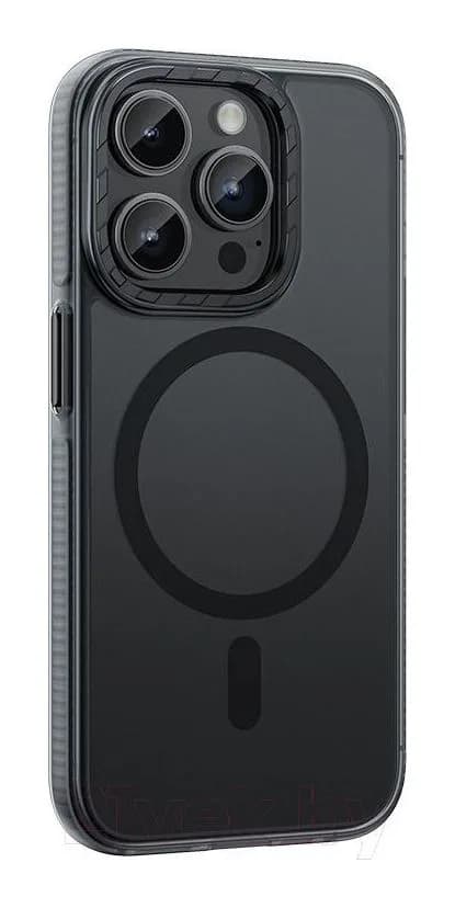 Чехол-накладка Hoco AS2 для iPhone 15 Pro Max магнитный противоударный (черный)