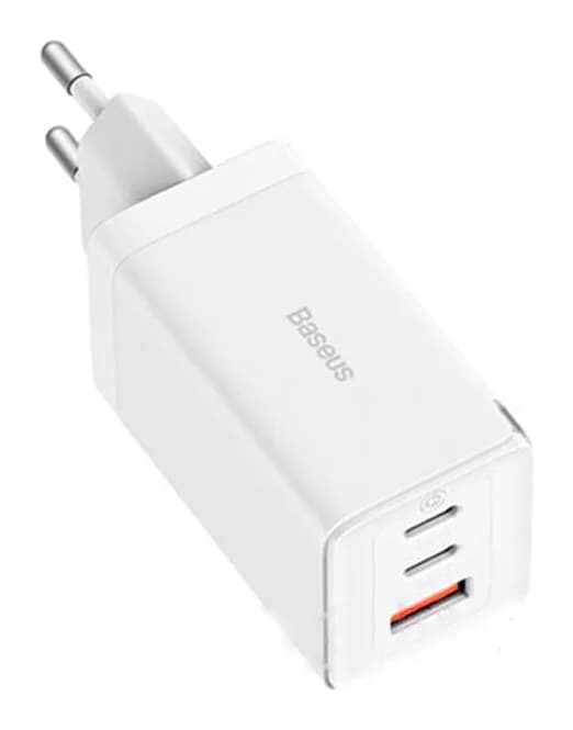 Зарядное устройство сетевое Baseus GaN5 + кабель Type-C to Type-C / CCGP120202 (белый)