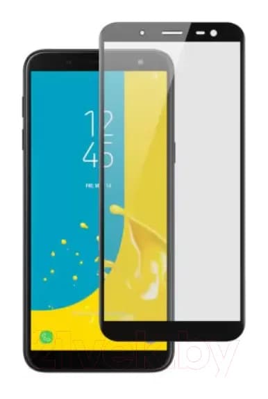 Защитное стекло для телефона Case Full Screen для Galaxy J6 (черный глянец)