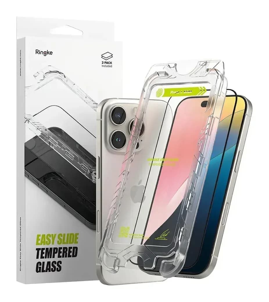 Защитное стекло для телефона Ringke Easy Slide для Iphone 16 Pro Max (2шт, черный)