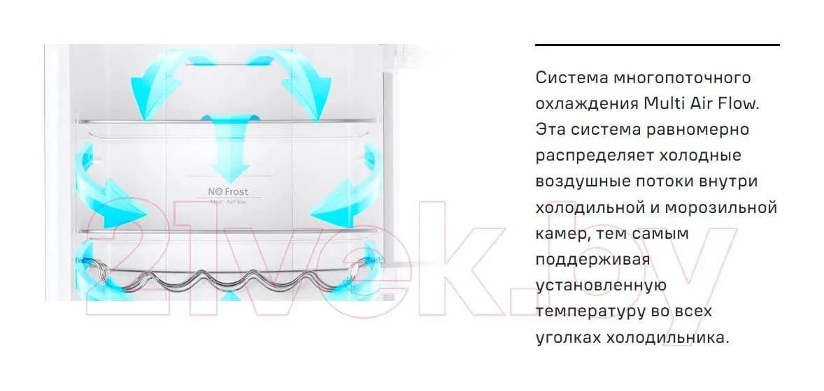 Холодильник с морозильником Maunfeld MFF200NFSBE