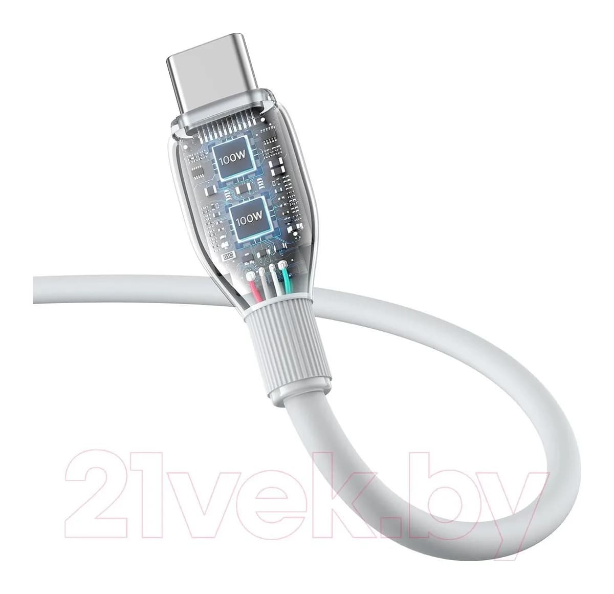 Зарядный кабель Baseus Pudding Type-C to Type-C 100W / P10355702221-01 (2м, белый)