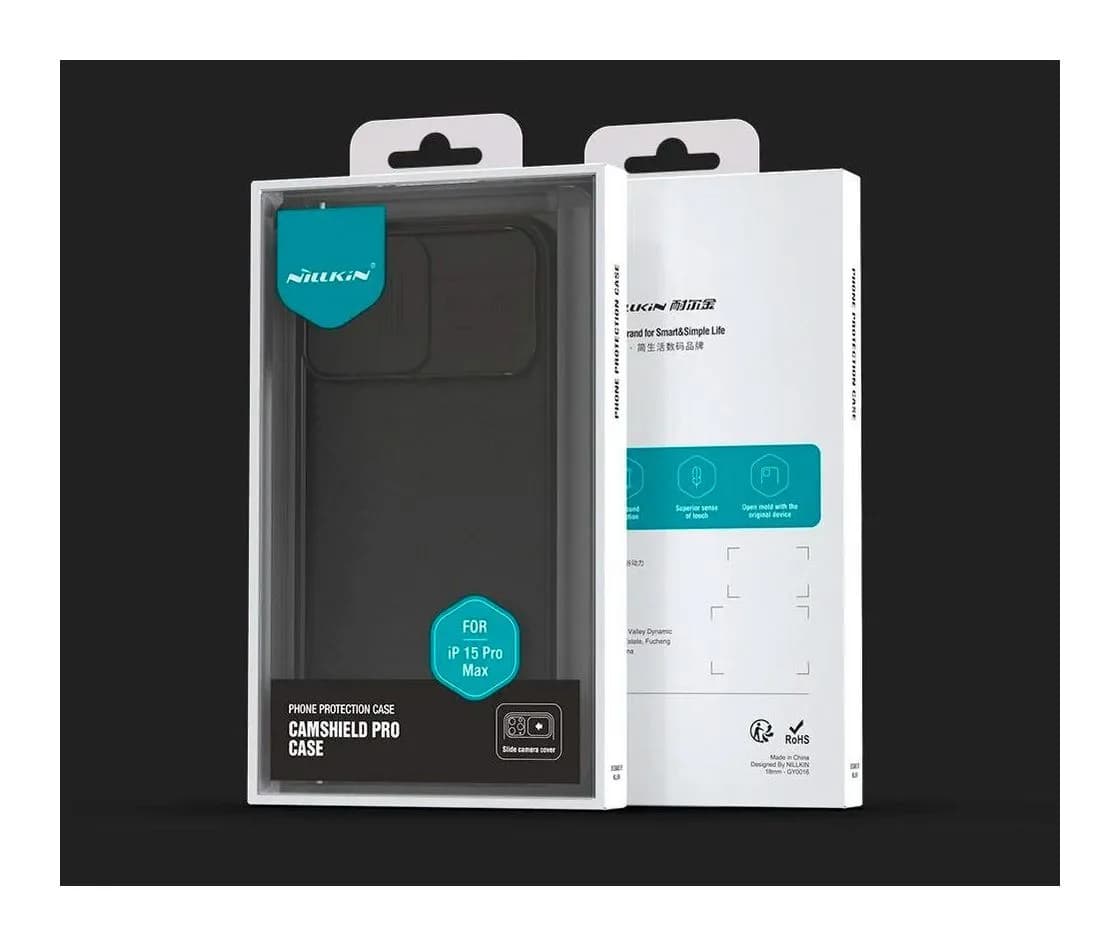 Чехол-накладка Nillkin CamShield Pro для Apple iPhone 15 (черный)