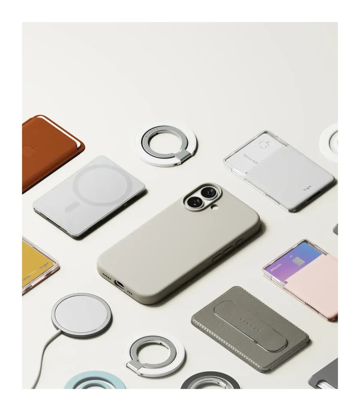 Чехол-накладка Ringke Silicone Magnetic для iPhone 17 (Stone)