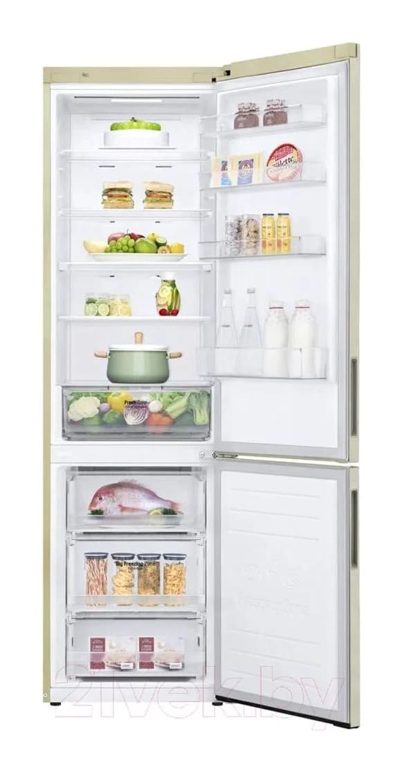 Холодильник с морозильником LG GA-B509CESL
