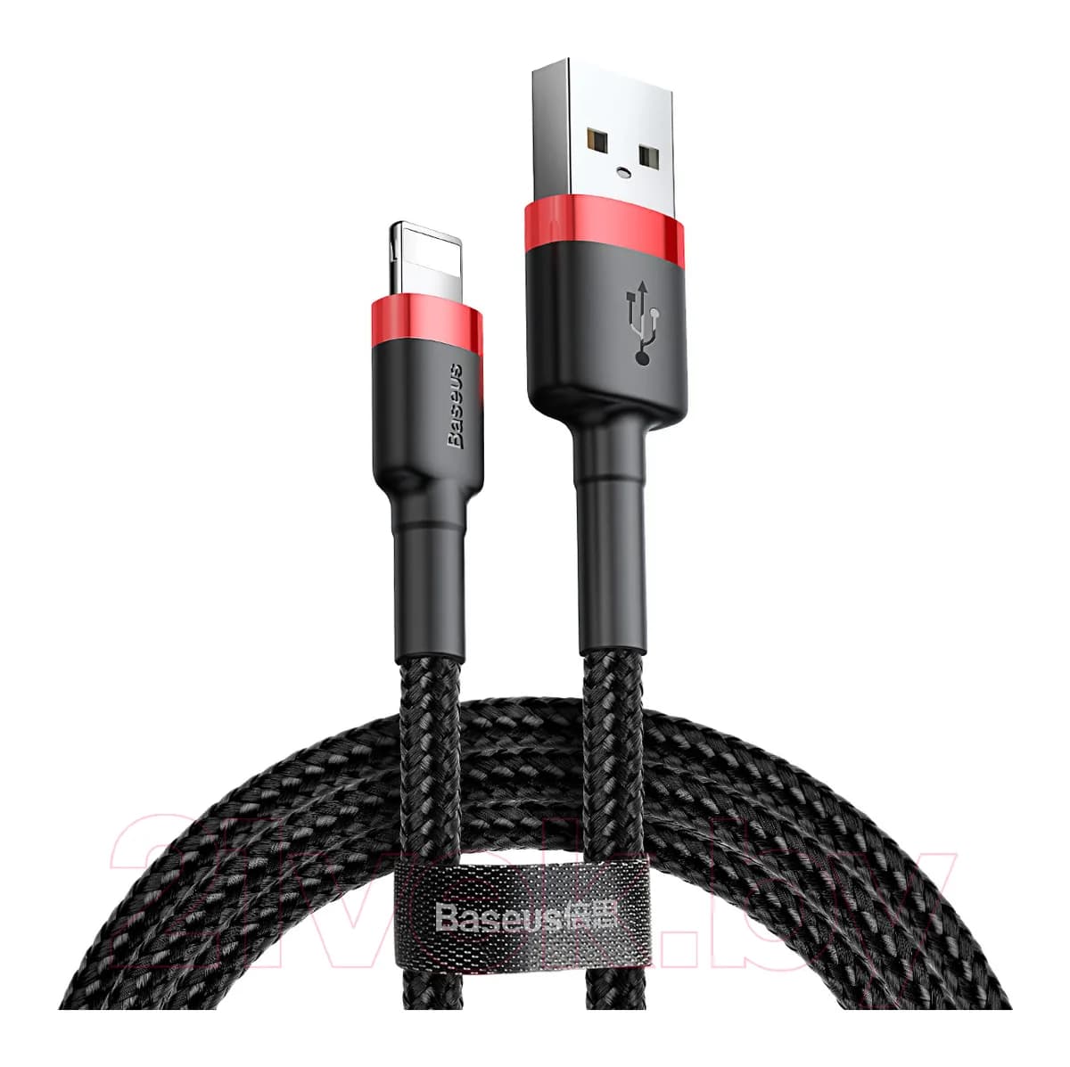 Зарядный кабель Baseus Cafule Lightning 2.4A / CALKLF-B19 (1м, красный/черный)