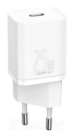 Зарядное устройство сетевое Baseus Super Si 1C Sets 25W / TZCCSUP-L02 (белый)