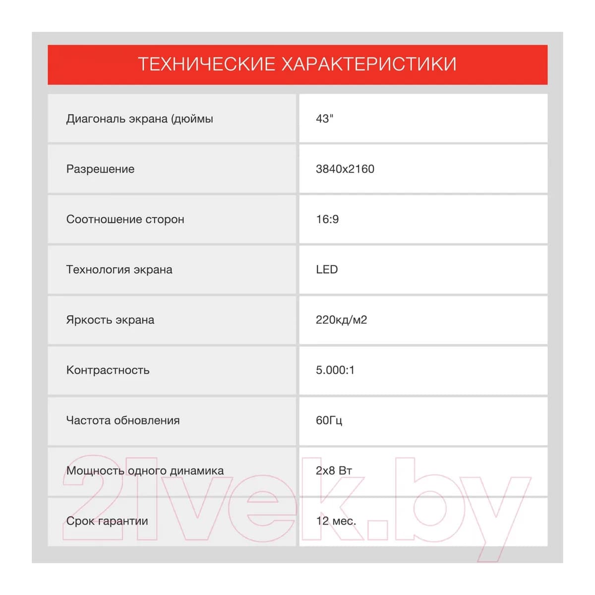 Телевизор StarWind 43" UG405 SW-LED43UG405 (черный)