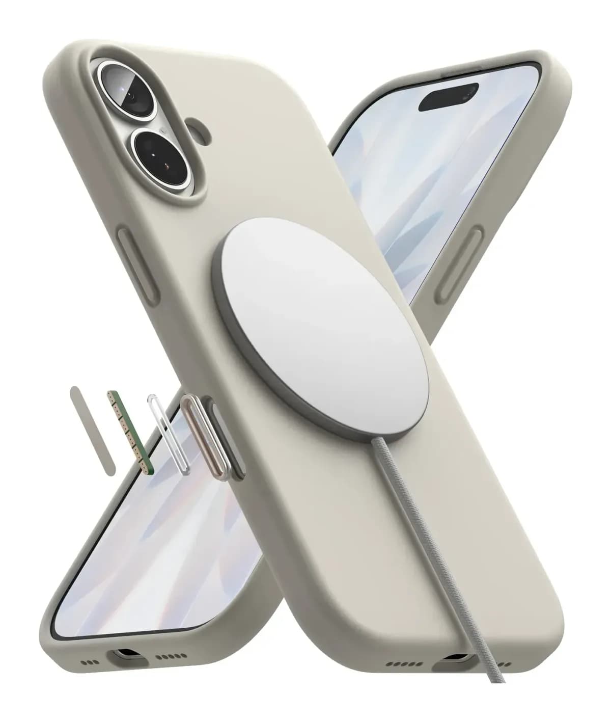 Чехол-накладка Ringke Silicone Magnetic для iPhone 17 (Stone)