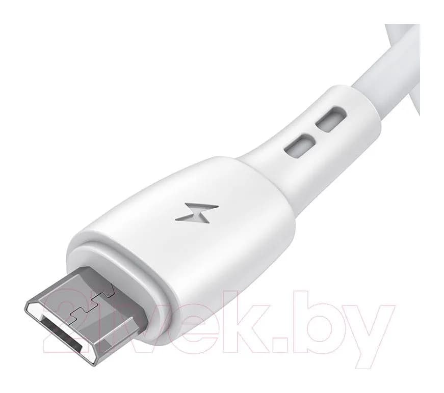 Зарядный кабель Vipfan X06 USB-Micro (1м, белый, в футляре)