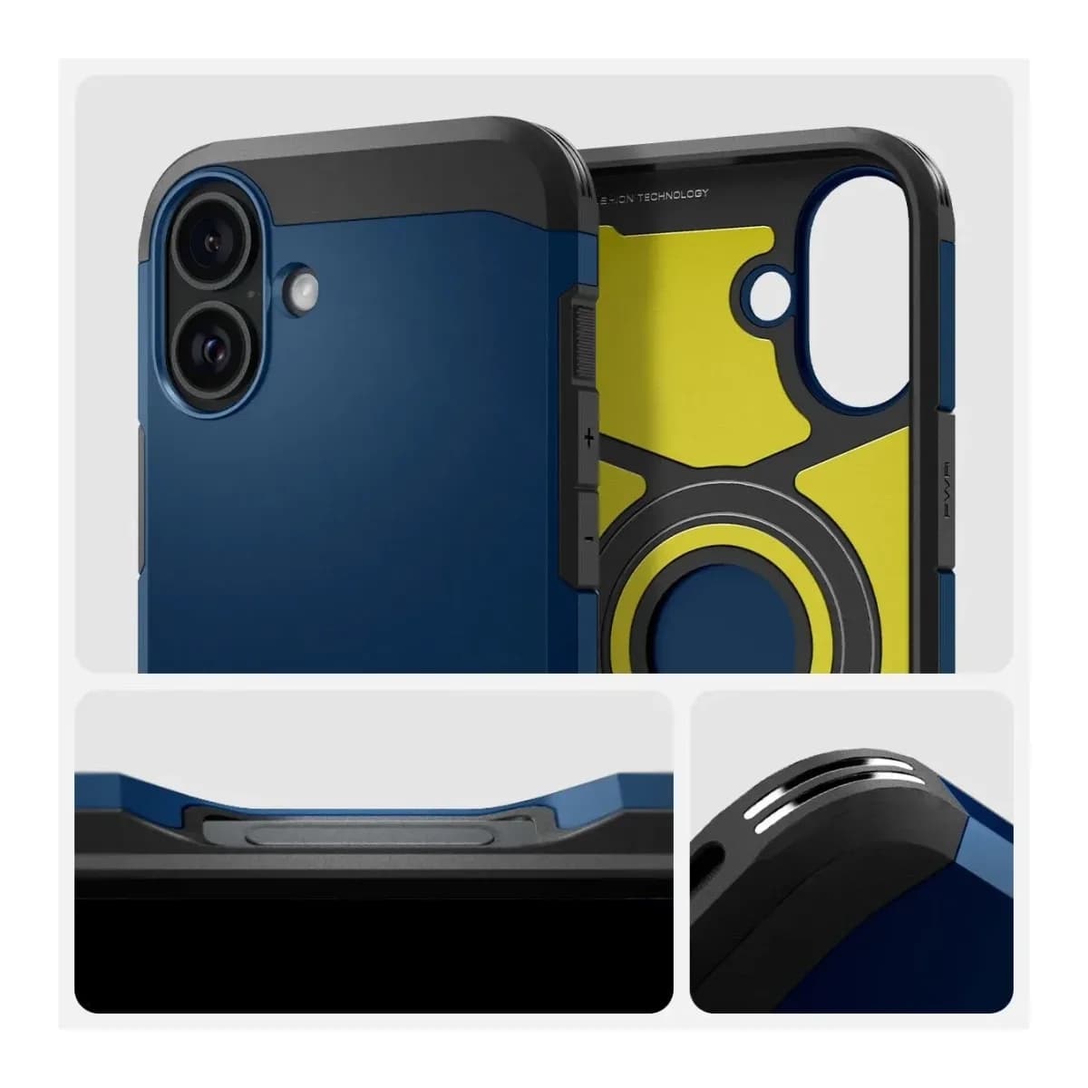 Чехол-накладка Spigen Tough Armor Mag Magsafe для iPhone 16 / ACS08217 (Navy Blue)