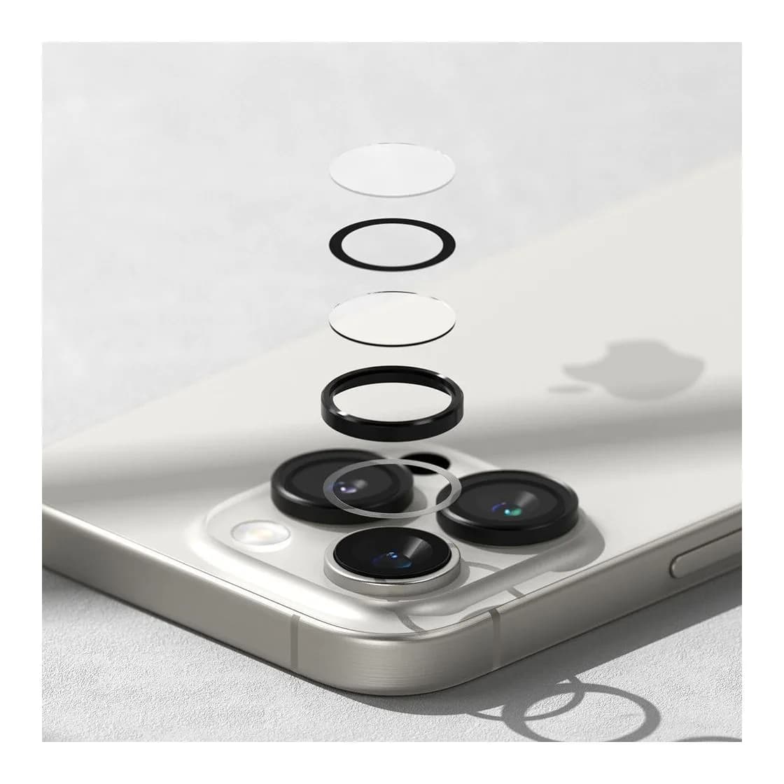 Защитное стекло для камеры телефона Ringke Camera Frame Protector для iPhone 16 Pro/16 Pro Max (2шт, черный)
