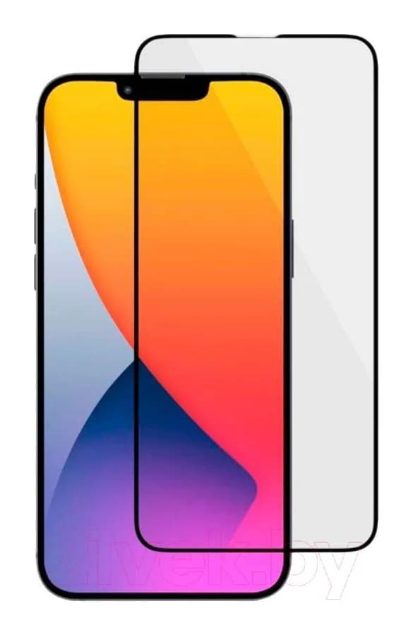 Защитное стекло для телефона Case 3D для Apple iPhone 13 Pro Max (черный глянец)