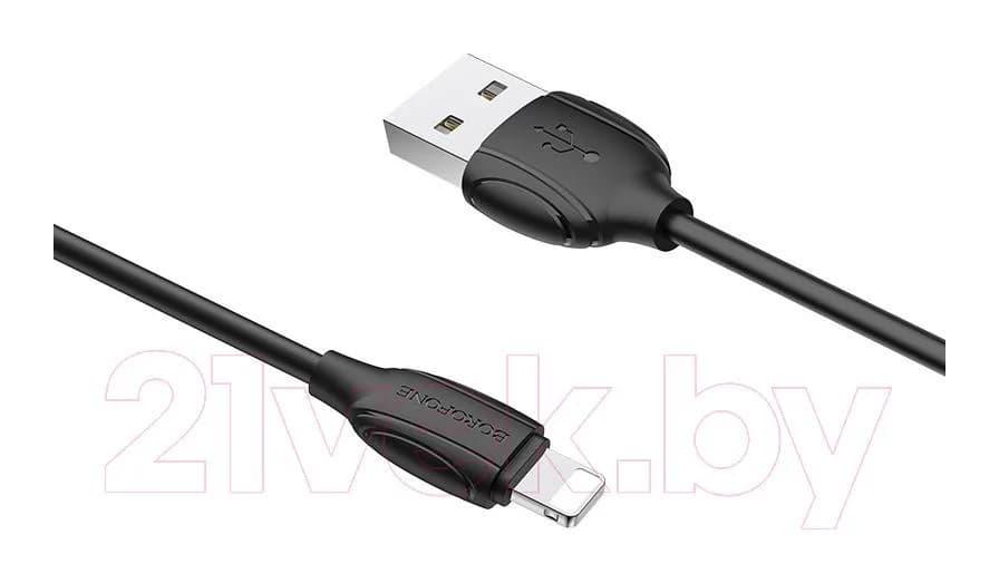 Зарядный кабель Borofone BX19 USB Lightning (1м, черный)