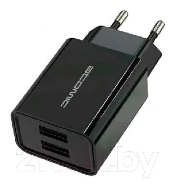 Зарядное устройство сетевое Atomic U400 (черный, с кабелем microUSB)