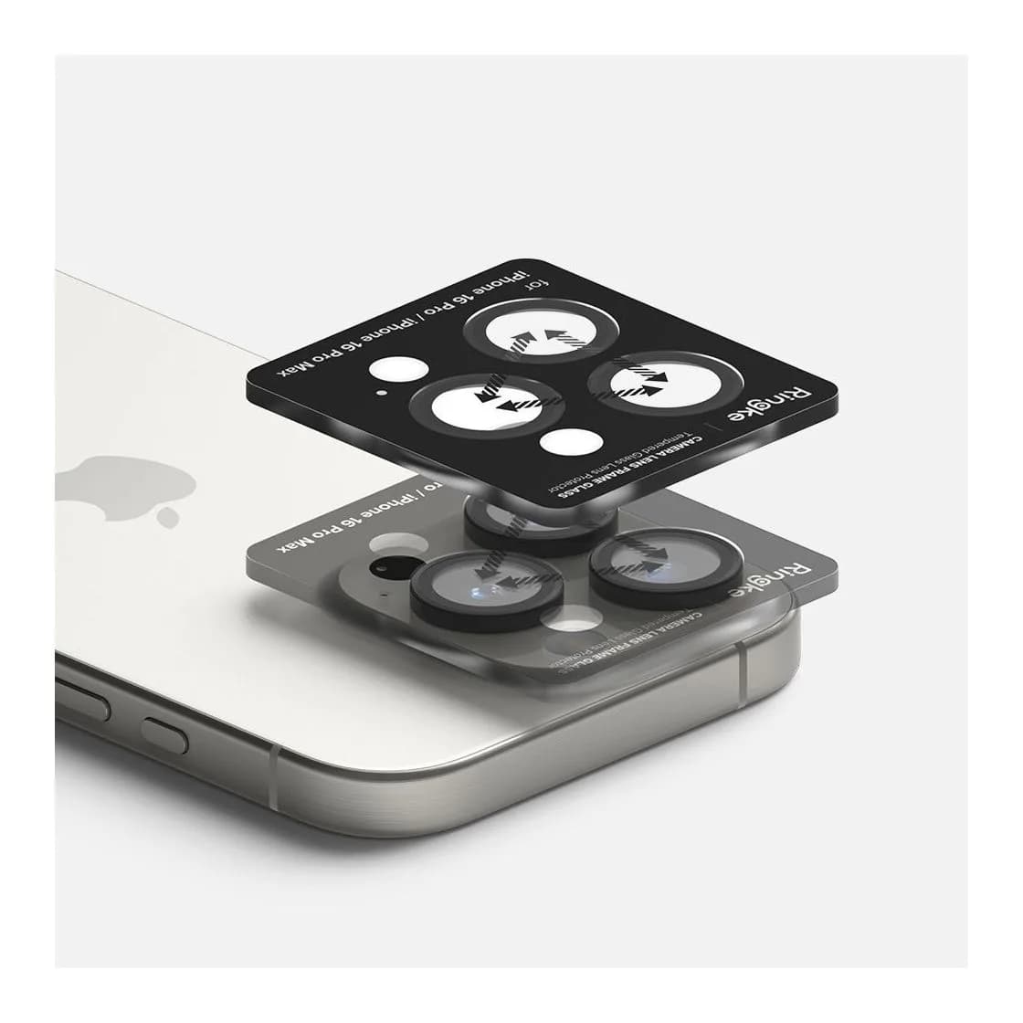 Защитное стекло для камеры телефона Ringke Camera Frame Protector для iPhone 16 Pro/16 Pro Max (2шт, черный)