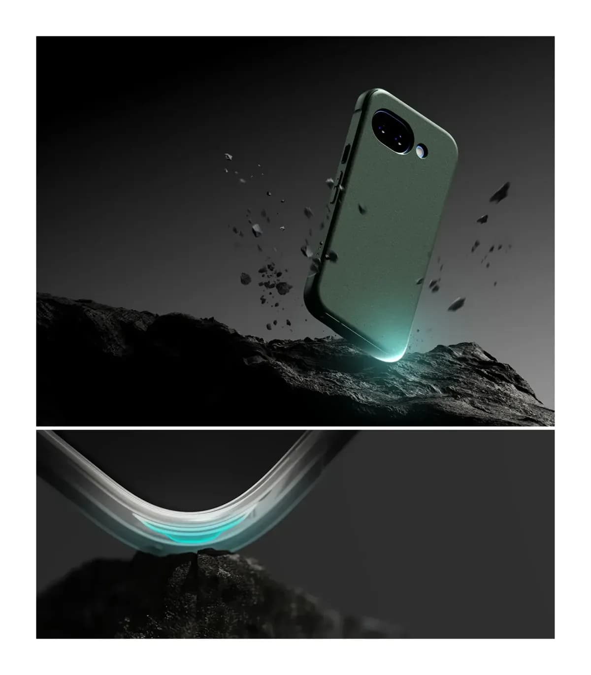 Чехол-накладка Ringke Onyx для Pixel 10a (Dark Green)