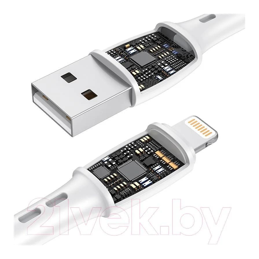 Зарядный кабель Vipfan X06 USB-iPhone (1м, белый, в футляре)